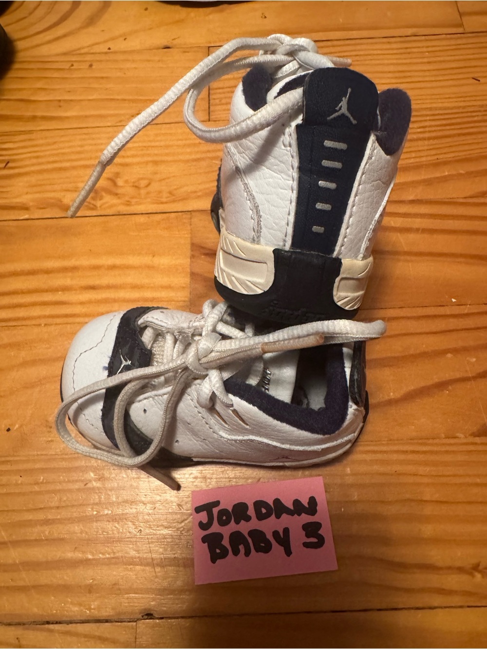 Jordan Baby Walker Sneakers in White and Navy